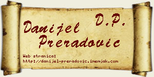 Danijel Preradović vizit kartica